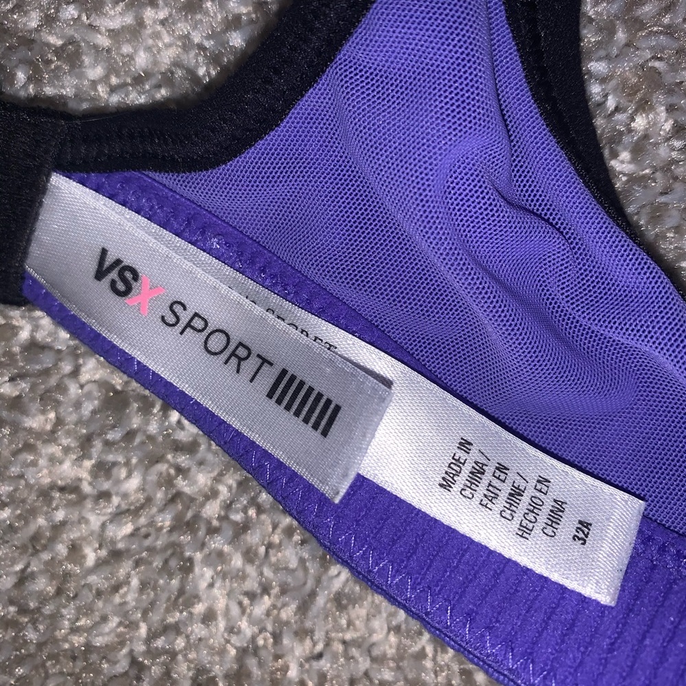 VSX Sport Purple & Black Sports Bra size 32A - Picture 5 of 7